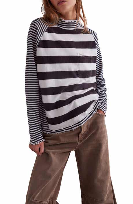 Free People Punk Playful Stripe Long Sleeve T-Shirt