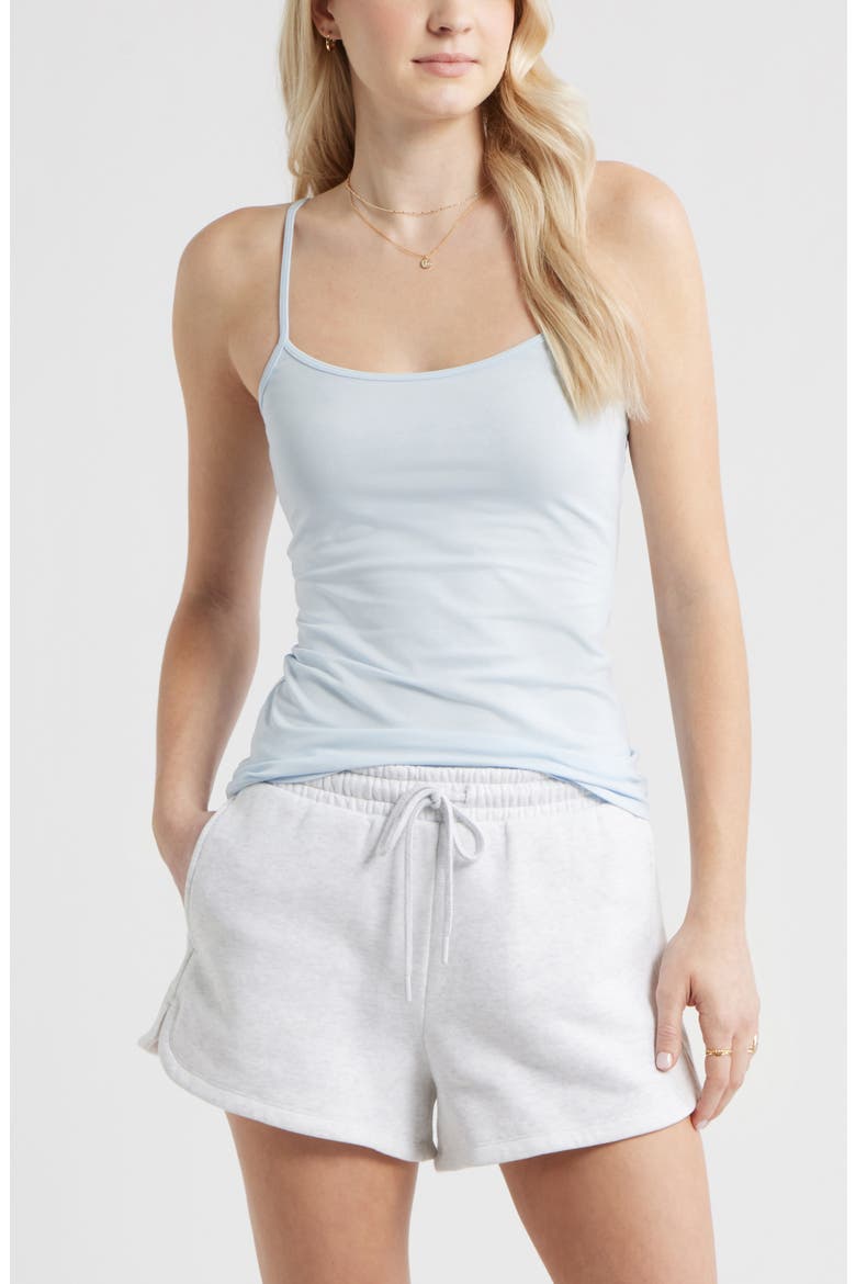 Core Stretch Cotton Camisole, Main, color, BLUE BIRD