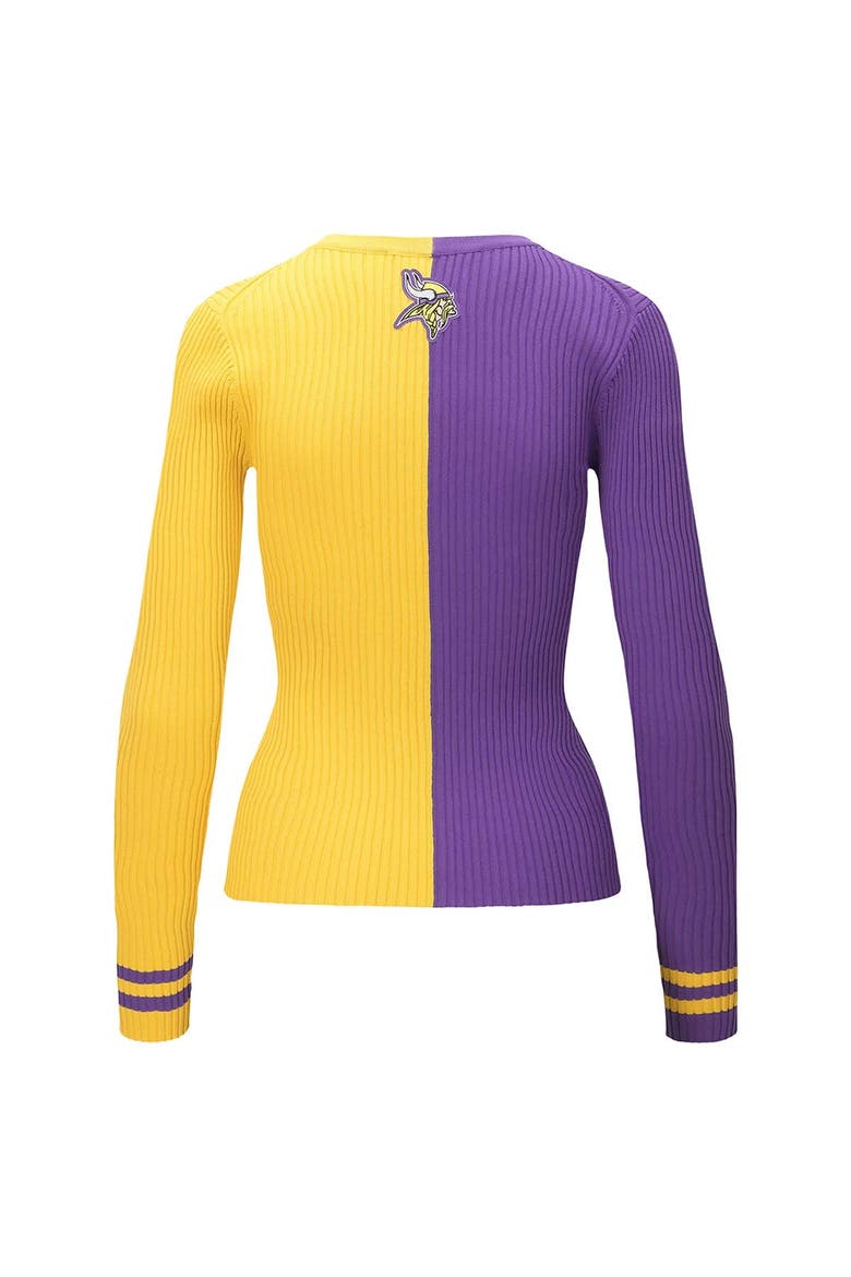 Women's STAUD Purple/Gold Minnesota Vikings Cargo Sweater, Alternate, color, Purple