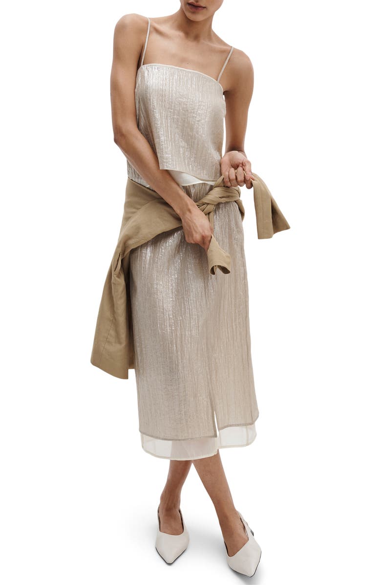 rag & bone Suki Metallic Camisole, Alternate, color, Beige