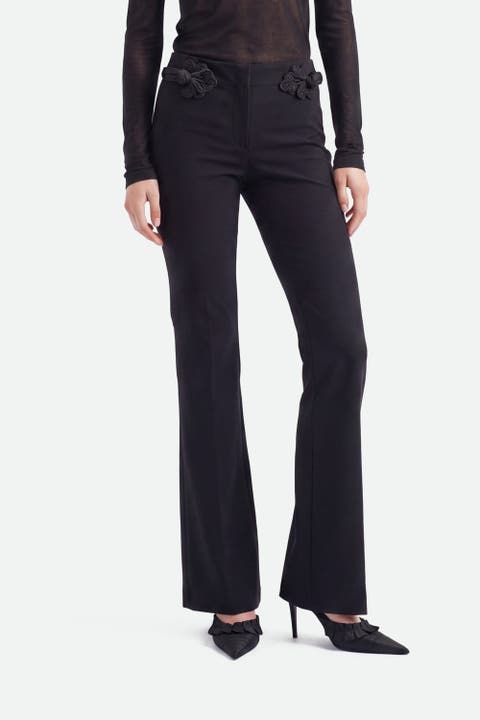 Accessory Detail Flare Trousers