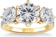 Bliss Diamond 6 1/4 Ct Three Stone Diamond Engagement Ring Lab Grown Gold