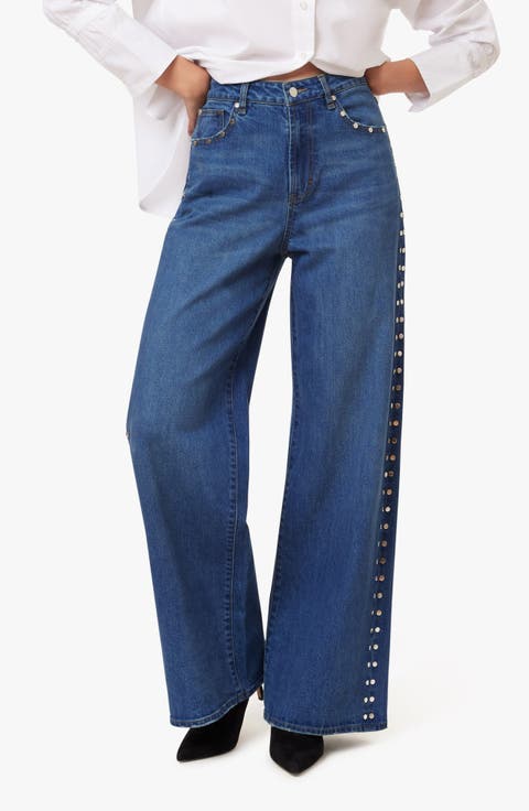 Gemma Studded Wide Leg Jeans