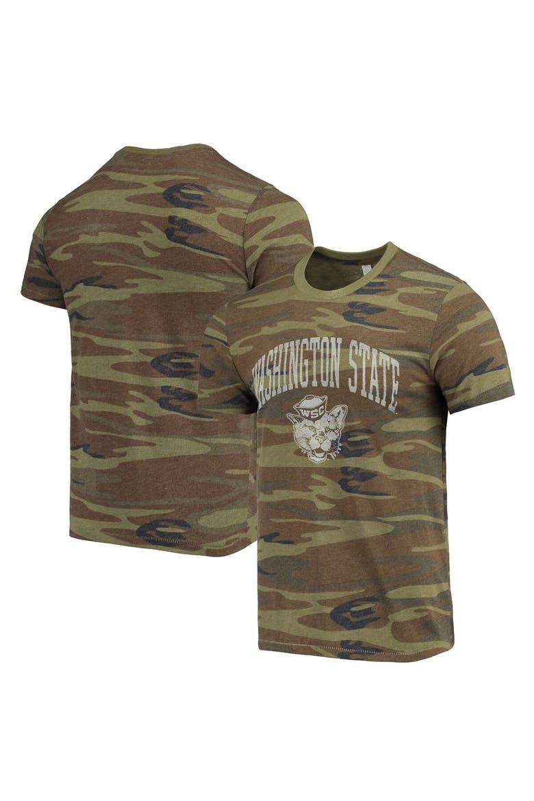 Men's Alternative Apparel Camo Washington State Cougars Arch Logo Tri-Blend T-Shirt, Main, color, Camo