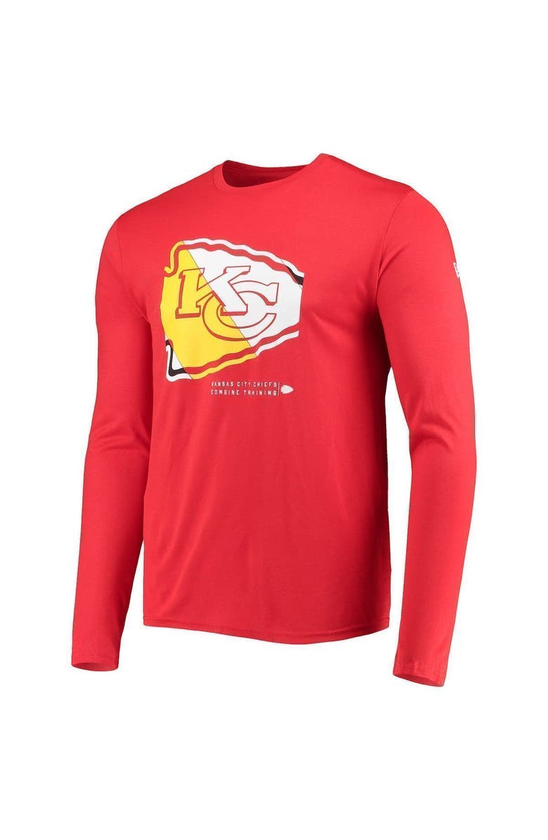 New Era Men's New Era Red Kansas City Chiefs Combine Authentic Sections Long Sleeve T-Shirt, Alternate, color, Red