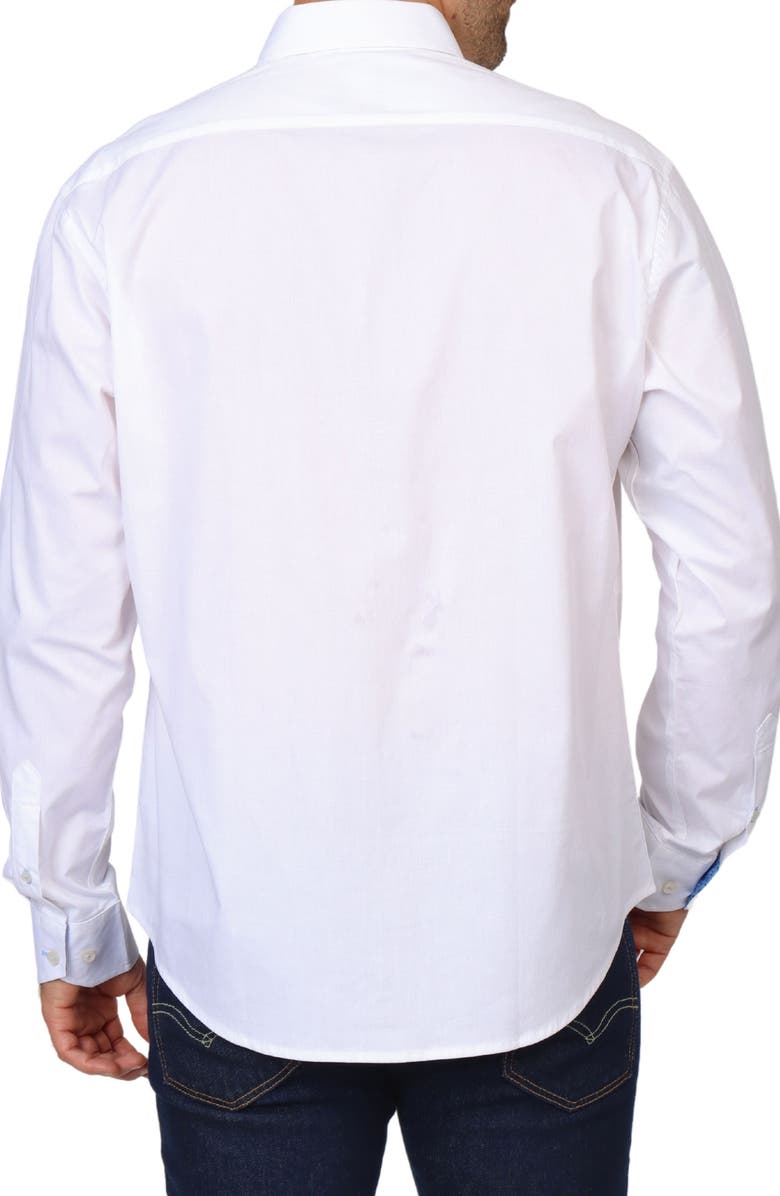 TailorByrd Solid Stretch Button-Down Shirt, Alternate, color, White