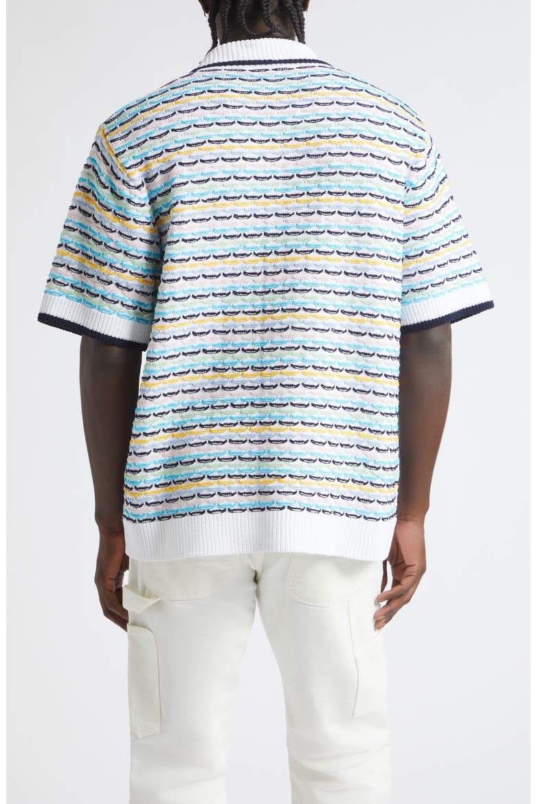 Stripe Cotton Reverse Jacquard Sweater, Alternate, color, COTTON