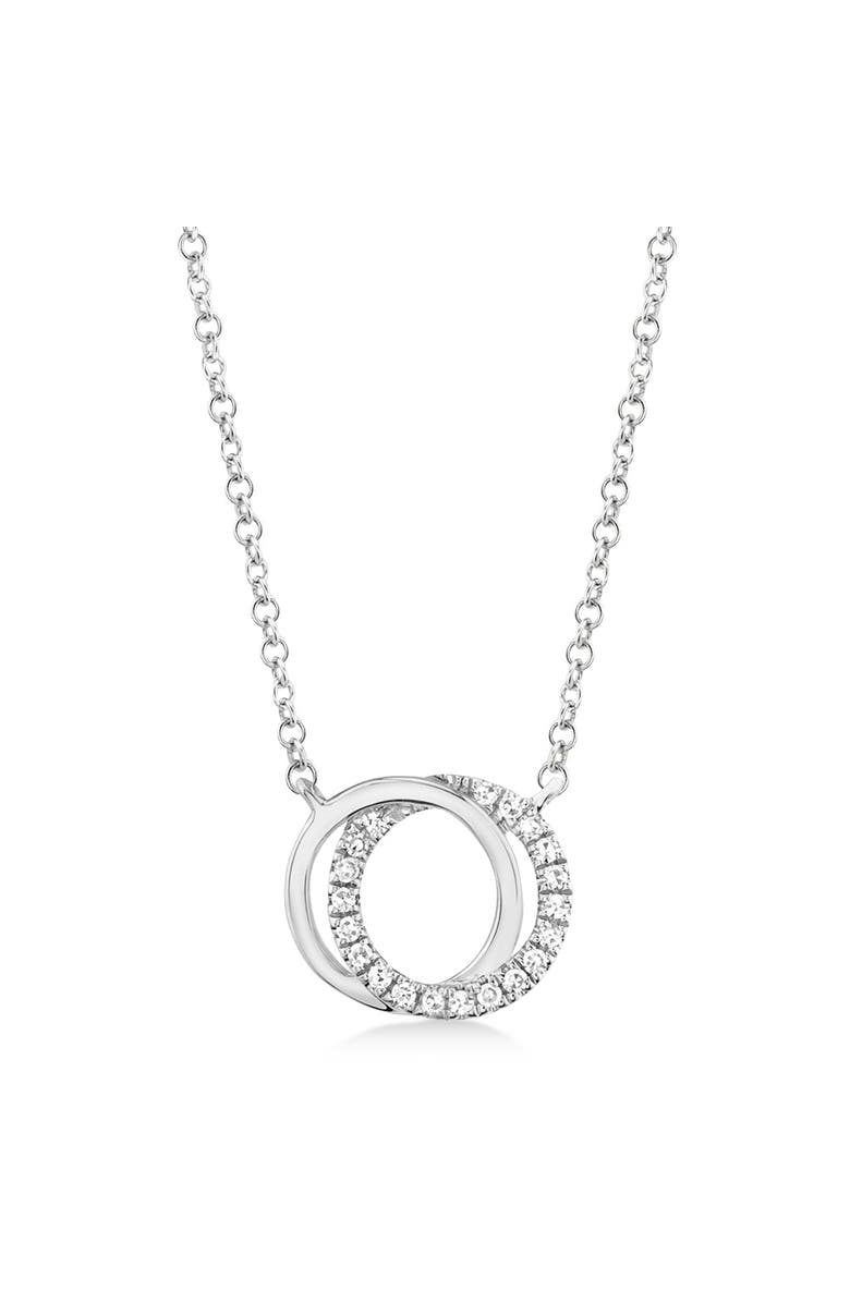 ALLUREZ Diamond Accented Love Knot Pendant Necklace 14k, Main, color, Diamond