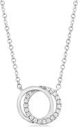 ALLUREZ Natural Diamond Accented Love Knot Pendant Necklace 14k