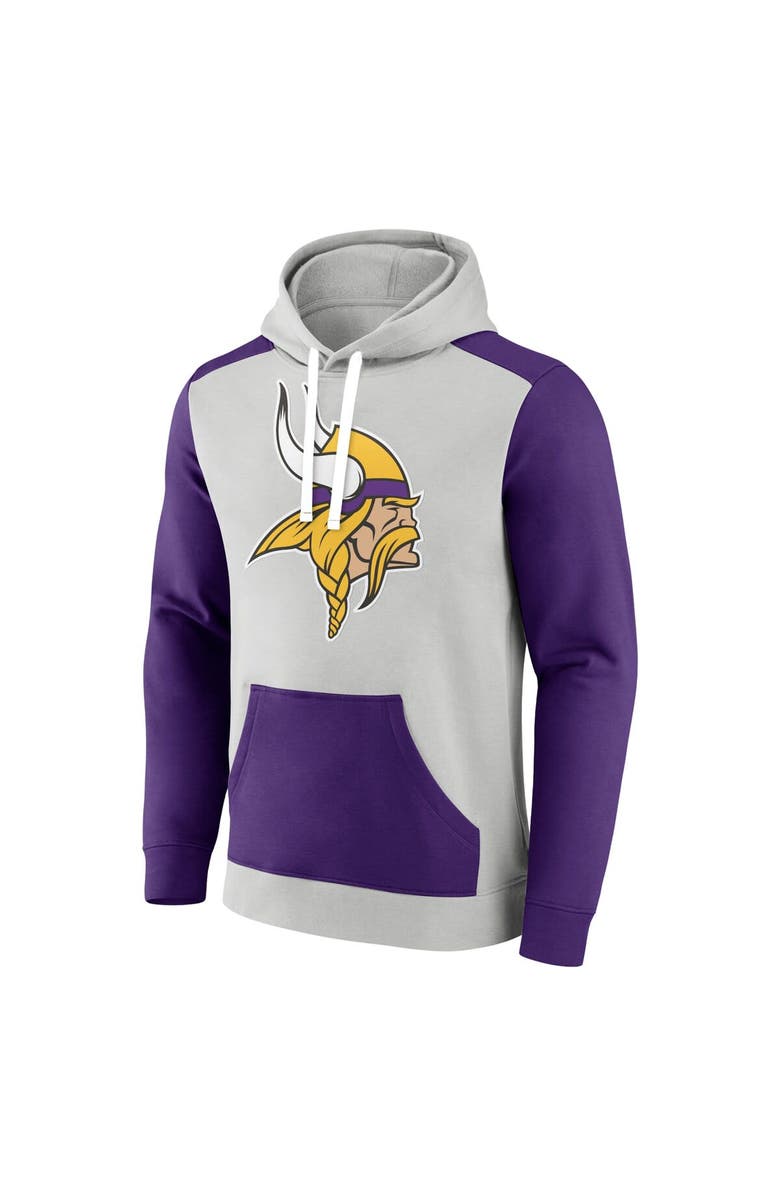 FANATICS Men's Fanatics Branded White/Purple Minnesota Vikings Primary Arctic Pullover Hoodie, Alternate, color, 