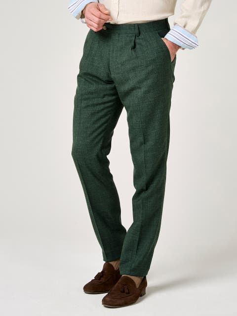Linen Wool Blend Trousers
