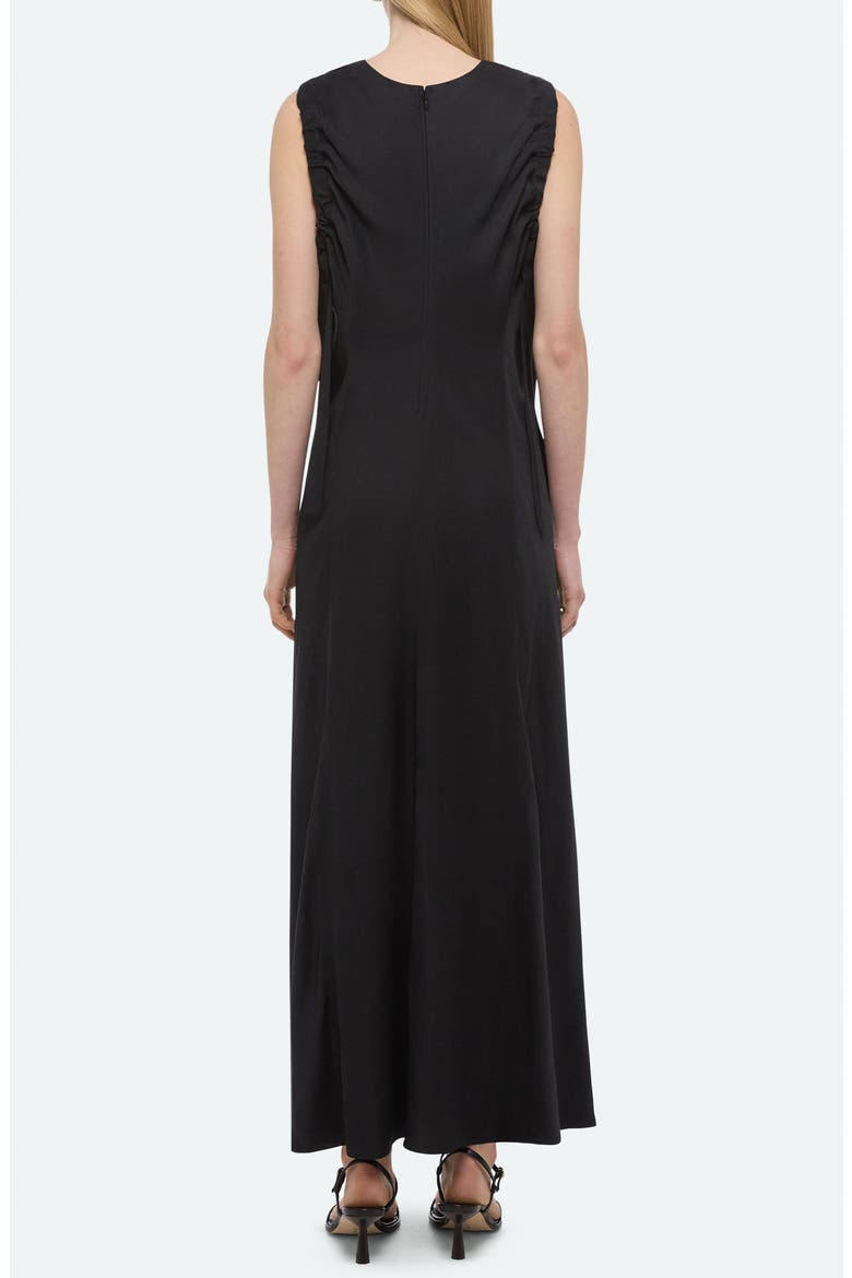 Ruched Sleeveless Maxi Dress, Alternate, color, BLACK