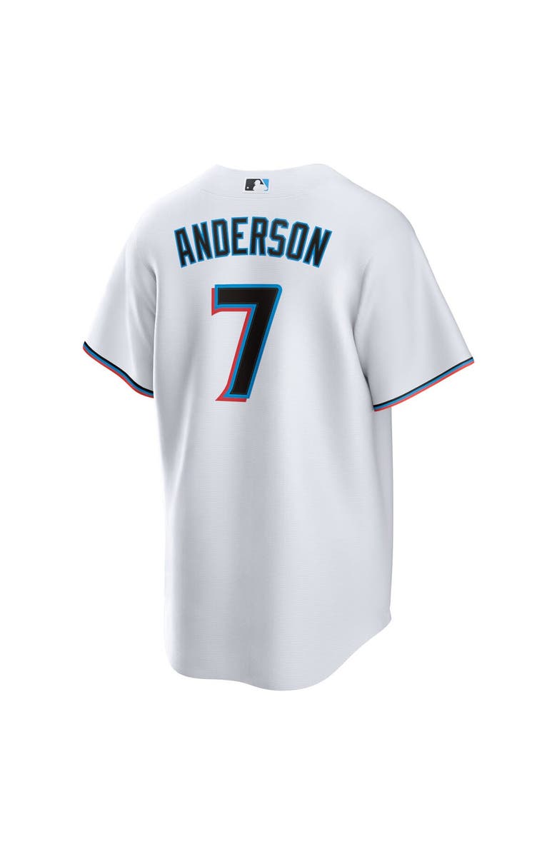 Nike Men's Nike Tim Anderson White Miami Marlins Home Replica Player Jersey, Alternate, color, 