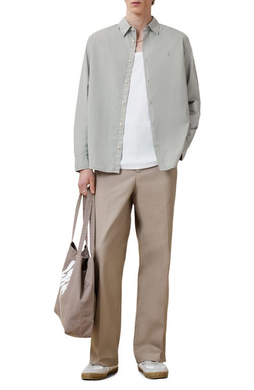 Allsaints Tahoe Button-up Shirt In Gray