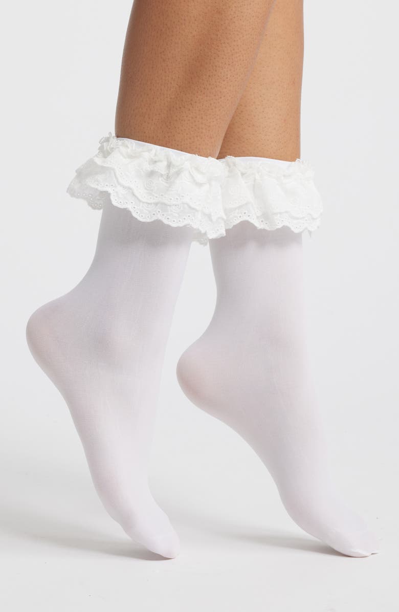 Casa Clara Cameron Lace Ankle Socks, Main, color, 