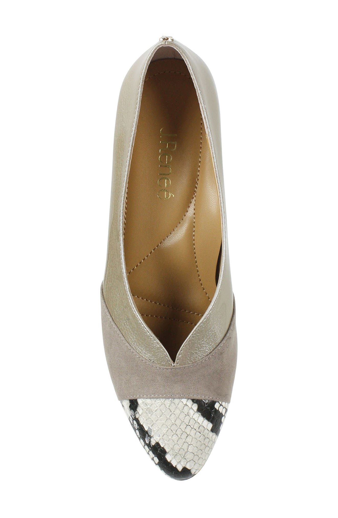 J. Reneé Cap Toe Wedge Pump, Alternate, color, 