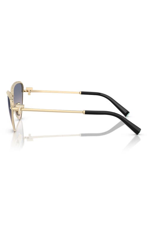 Tiffany & Co . 59mm Gradient Irregular Sunglasses In Gold/blue