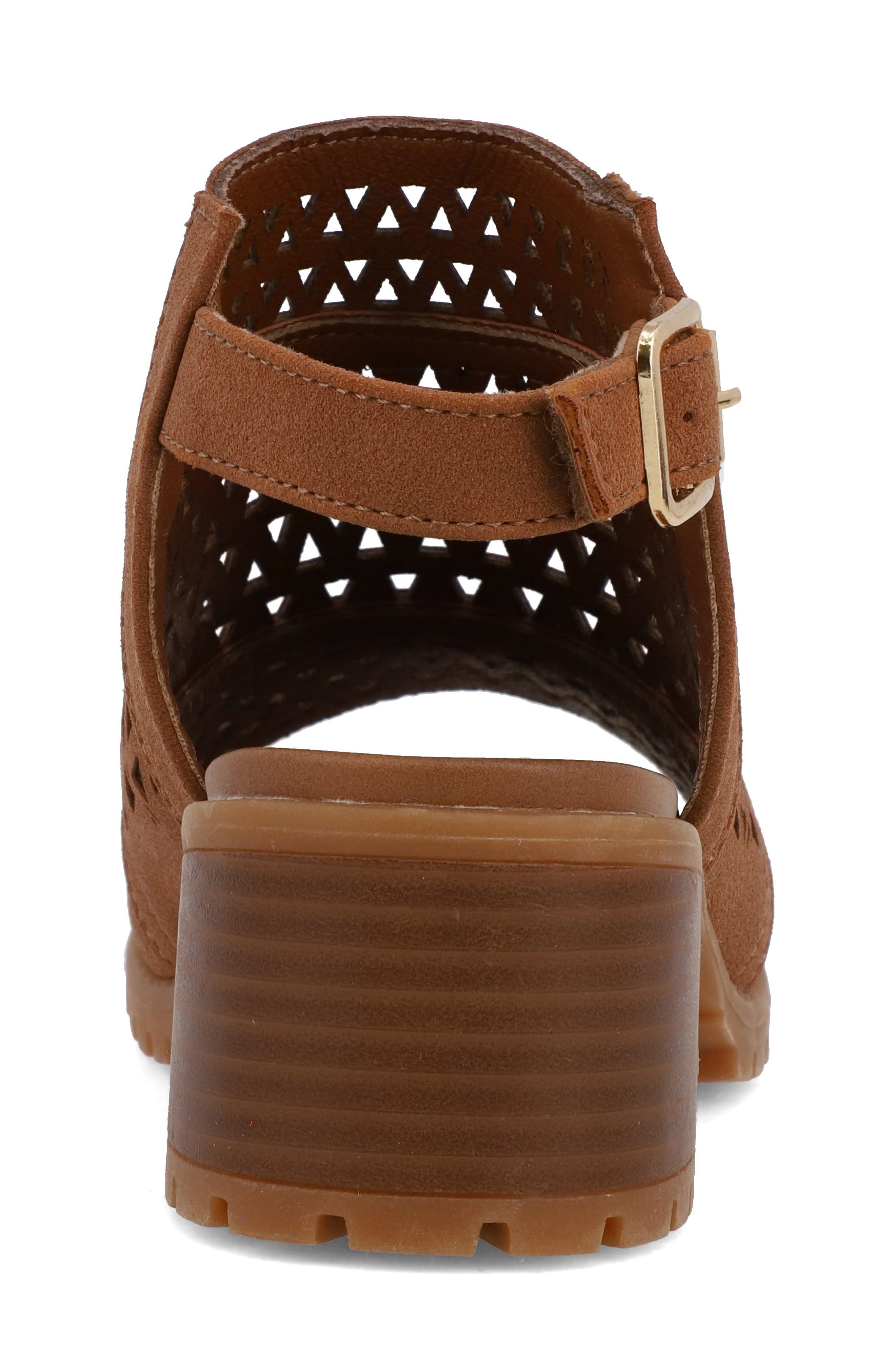 Kids' Mollee Block Heel Sandal, Alternate, color, COGNAC