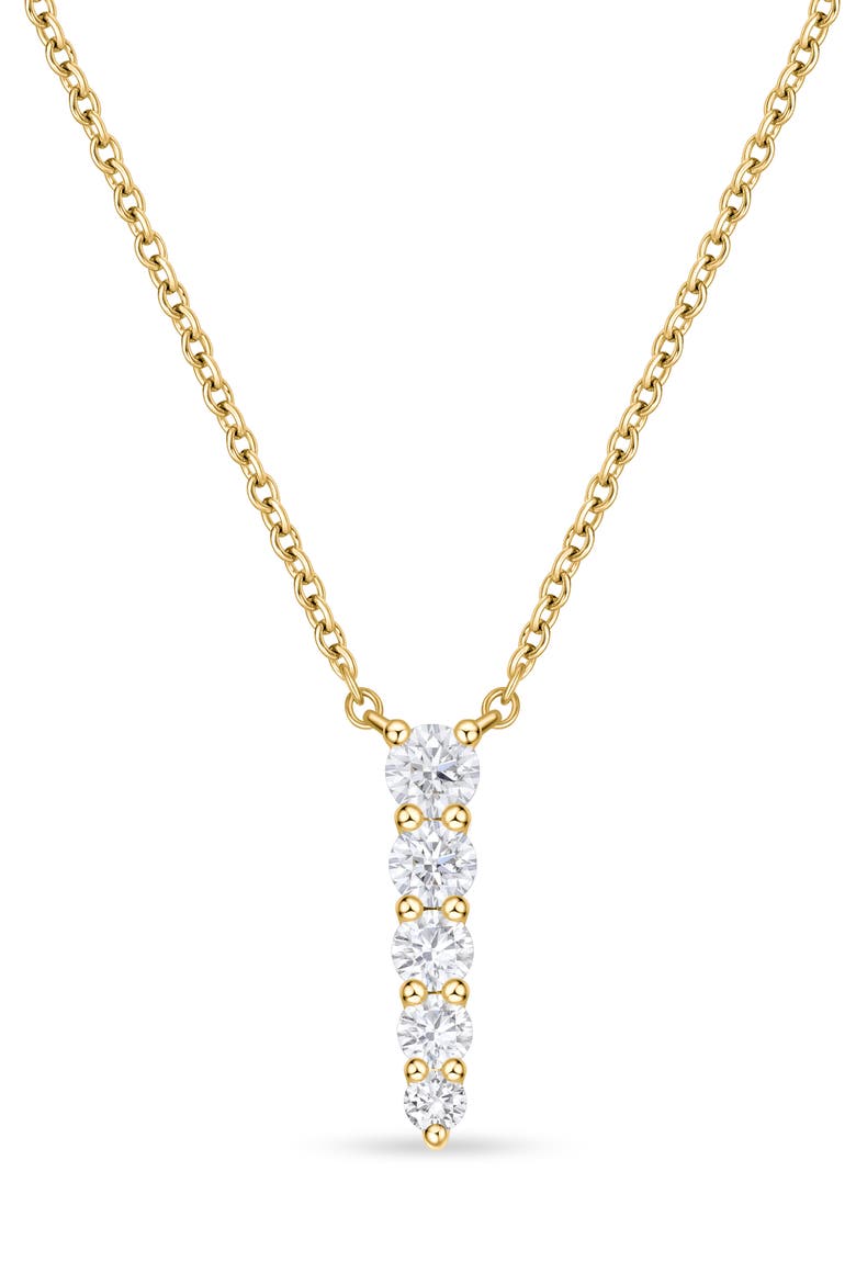 Identity Diamond Pendant Necklace, Main, color, YELLOW GOLD