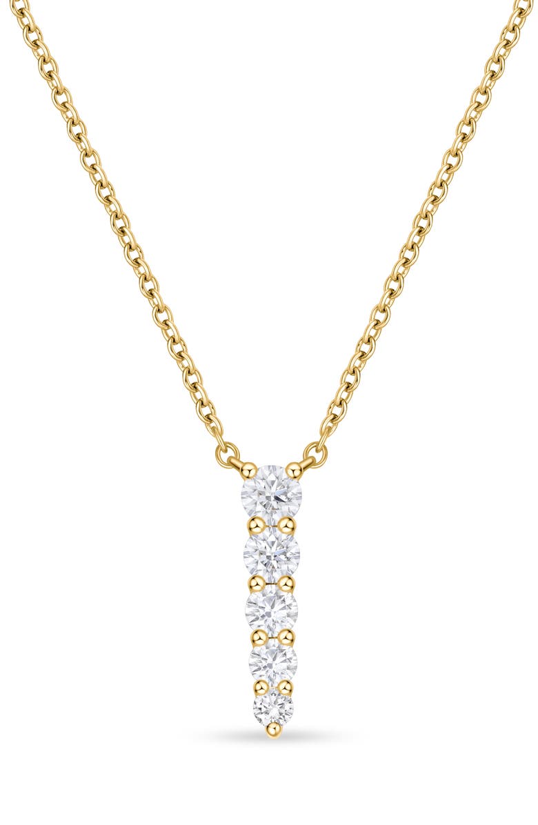 Mémoire Identity Diamond Pendant Necklace, Main, color, Yellow Gold