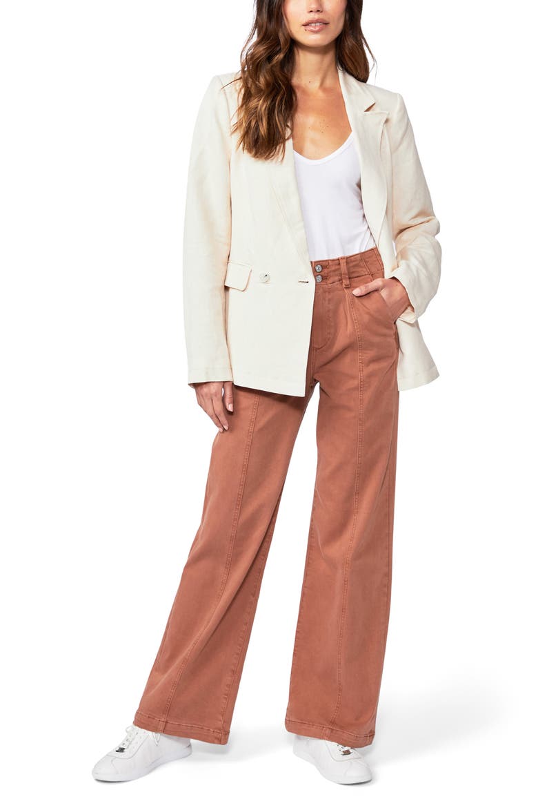 Brooklyn High Waist Wide Leg Jeans, Alternate, color, VINTAGE MOCHA BISQUE