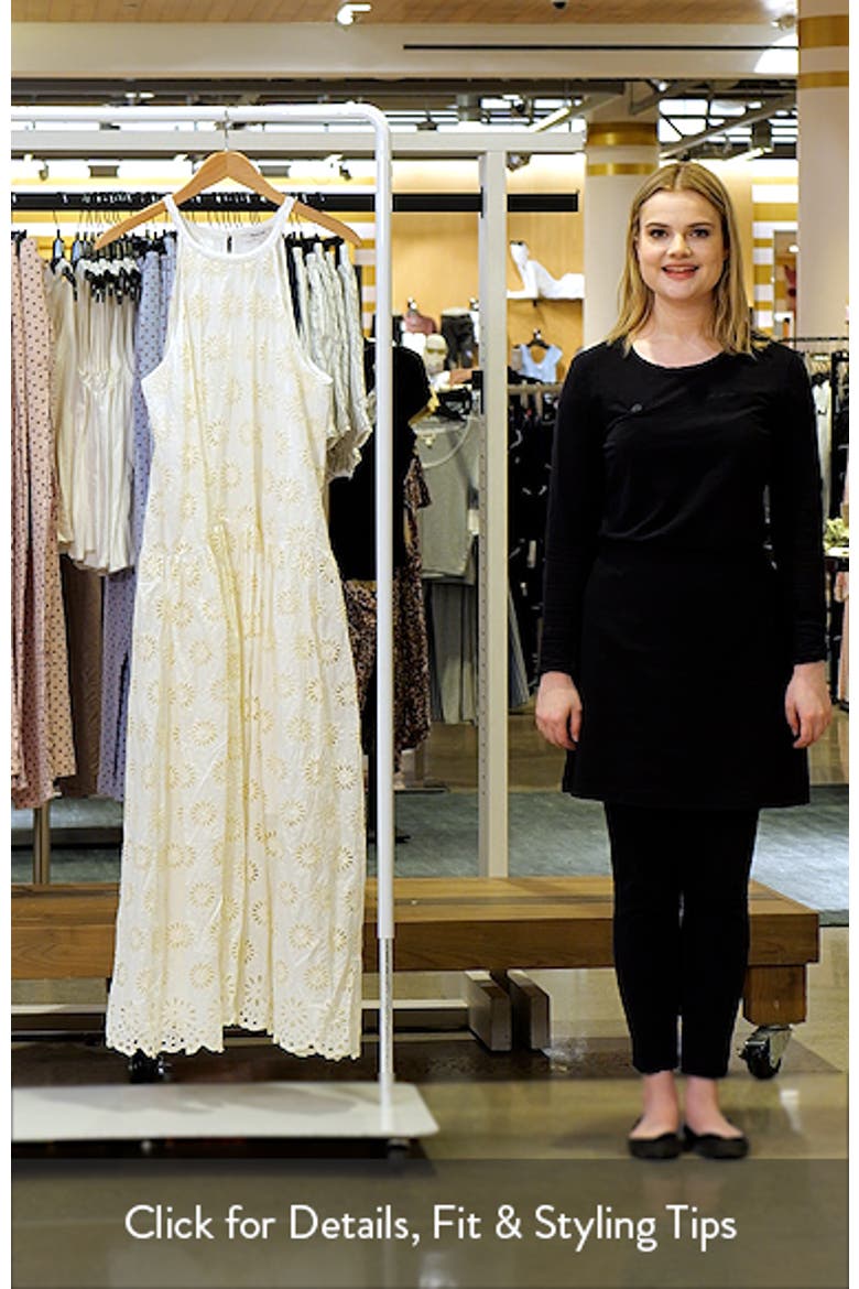 Embroidered Drop Waist Maxi Dress video