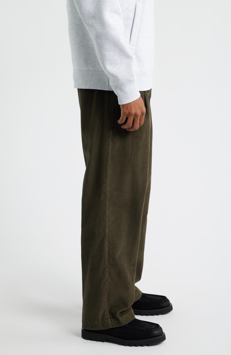 Obey Dean Faded Wash Cotton Corduroy Pants, Alternate, color, Black Olive Faded Wash