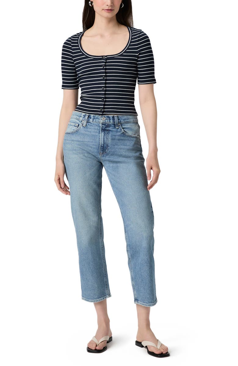 PAIGE Morgan Mid Rise Ankle Straight Leg Jeans, Alternate, color, Costar