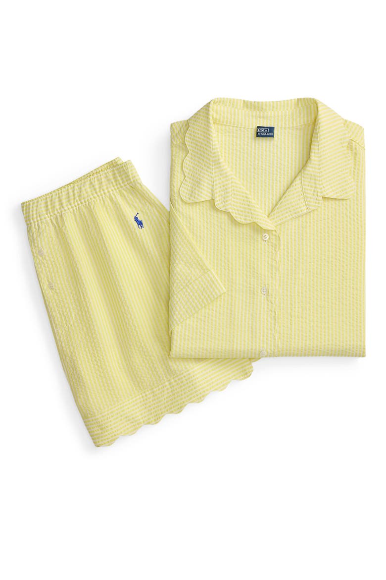 Scallop Short Pajamas, Alternate, color, LEMON VERBINA