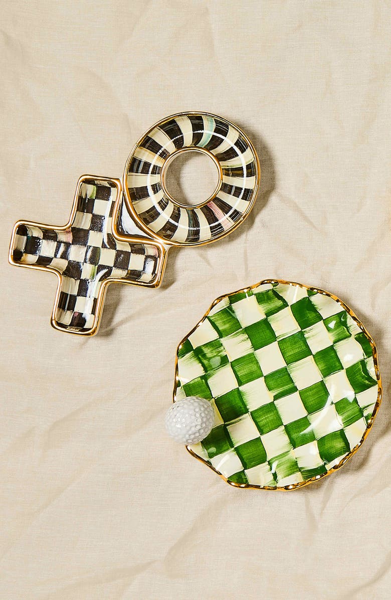 MACKENZIE CHILDS Courtly Check XO Dish, Alternate, color, Black