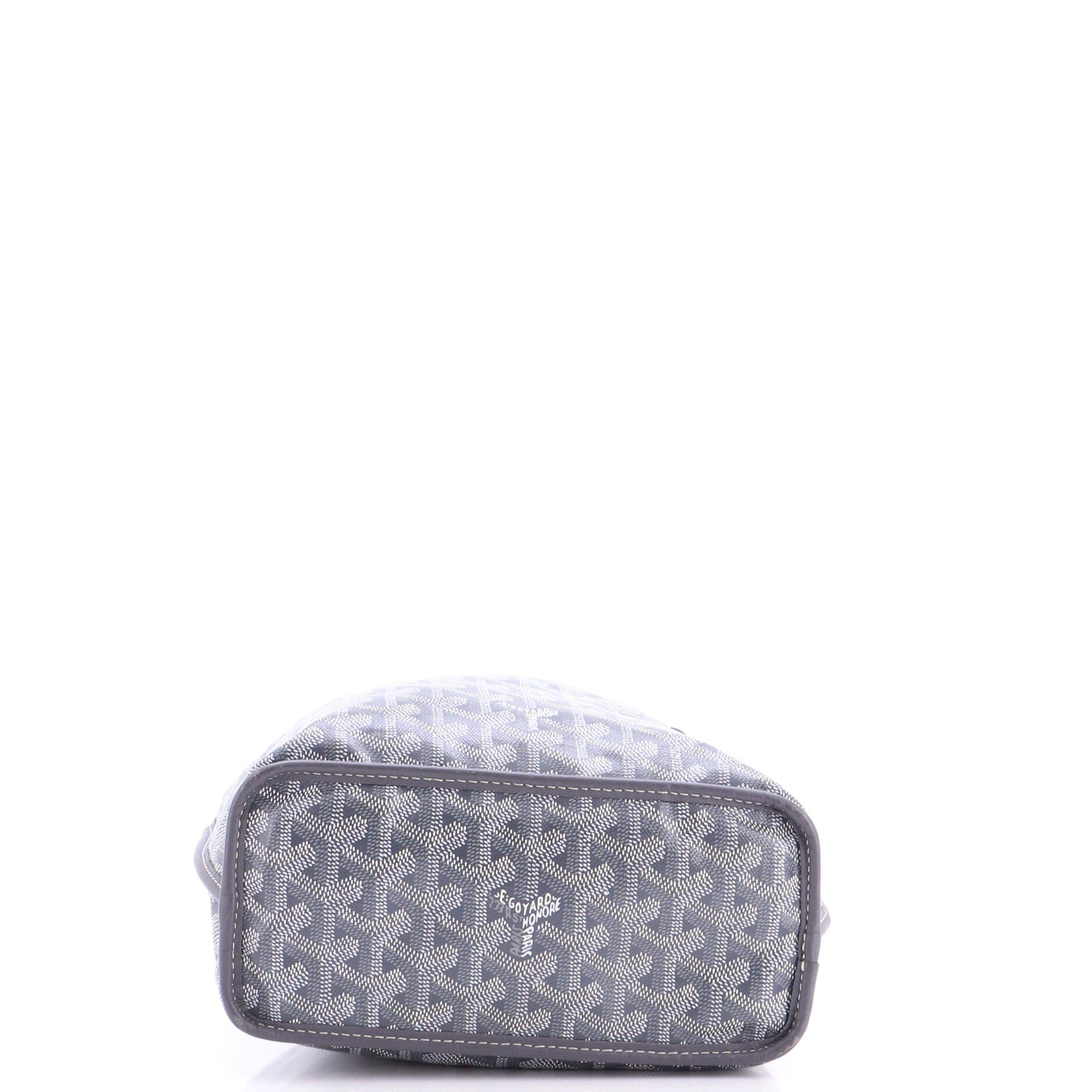 Pre-Owned Goyard Anjou Reversible Tote Coated Canvas Mini, Alternate, color, Gray