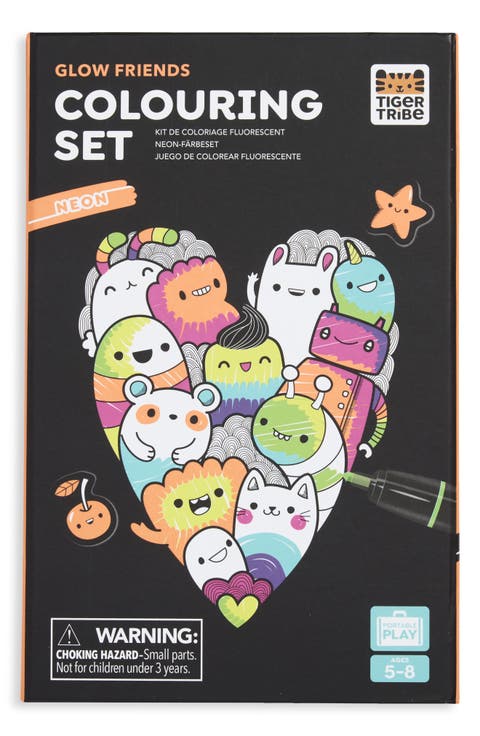 Glow Friends Neon Coloring Set