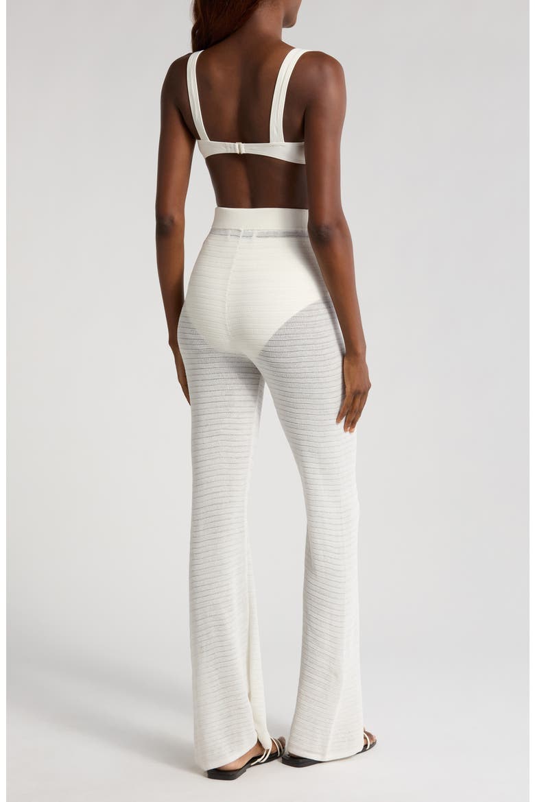 The Faye Open Stitch Cover-Up Pants, Alternate, color, BRULEE