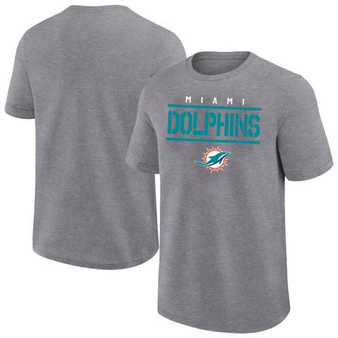 Men's Fanatics Heather Gray Miami Dolphins Big & Tall Top Notch T-Shirt