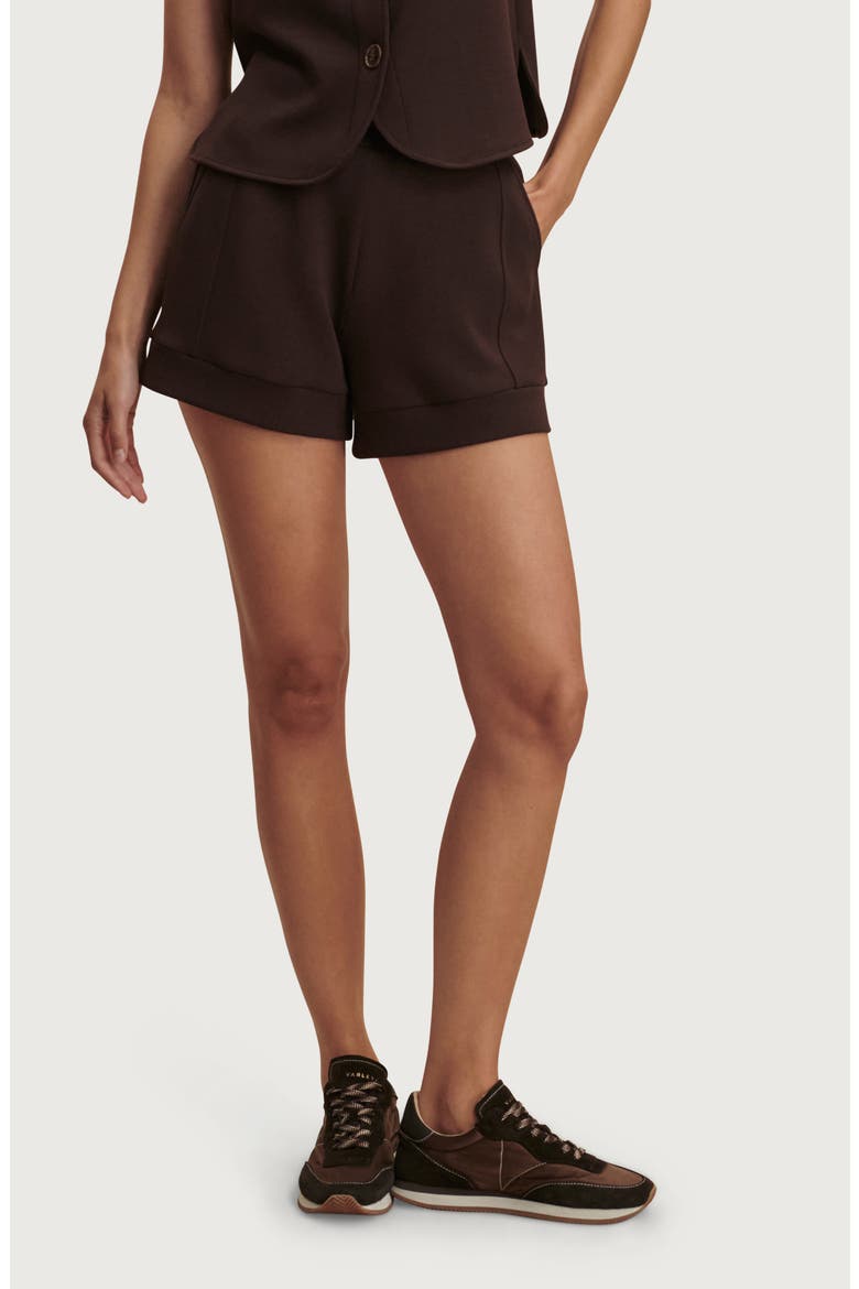 Atrium High Waist Shorts, Main, color, COFFEE BEAN