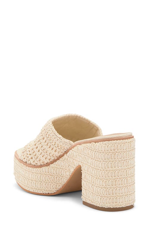 Dolce Vita Ladin Platform Slide Sandal In Ivory