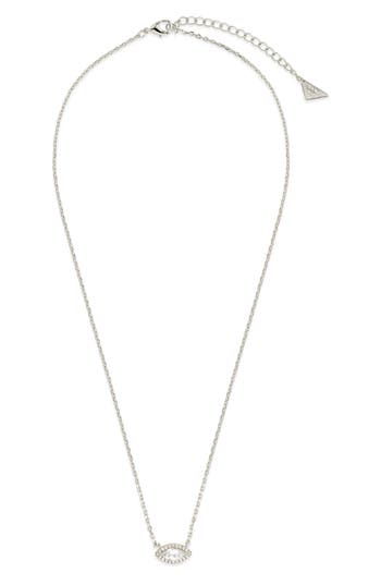 Sterling Forever Jamie Marquise Cubic Zirconia Pendant Necklace In Silver
