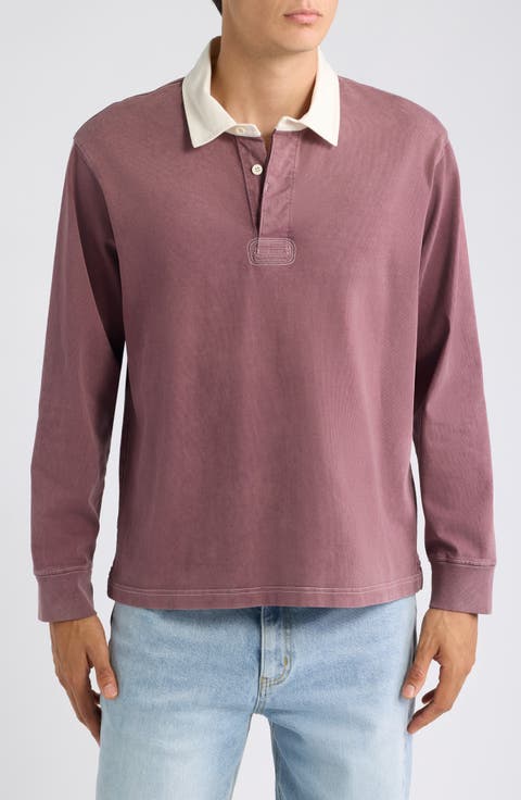 Solid Cotton Rugby Shirt