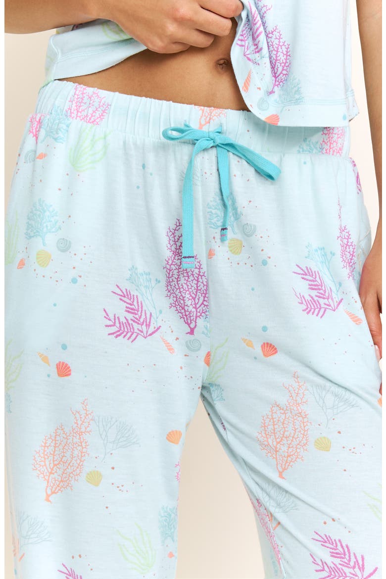 Star Seeker Brushed Jersey Tank & Pant Pajamas, Alternate, color, DRIFT TIDES