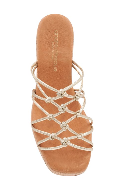 Andre Assous André Assous Camryn Platform Slide Sandal In Platino