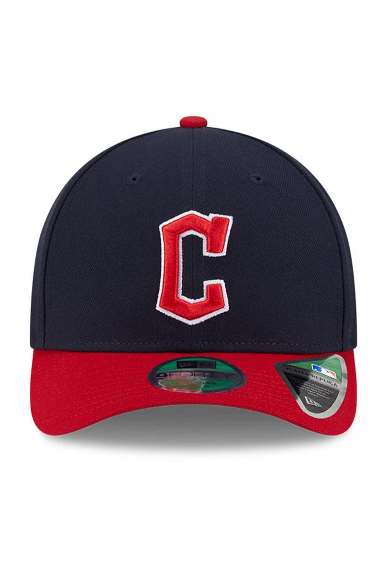 Men's New Era  Navy Cleveland Guardians Player Replica 9FORTY Adjustable Hat, Alternate, color, Navy