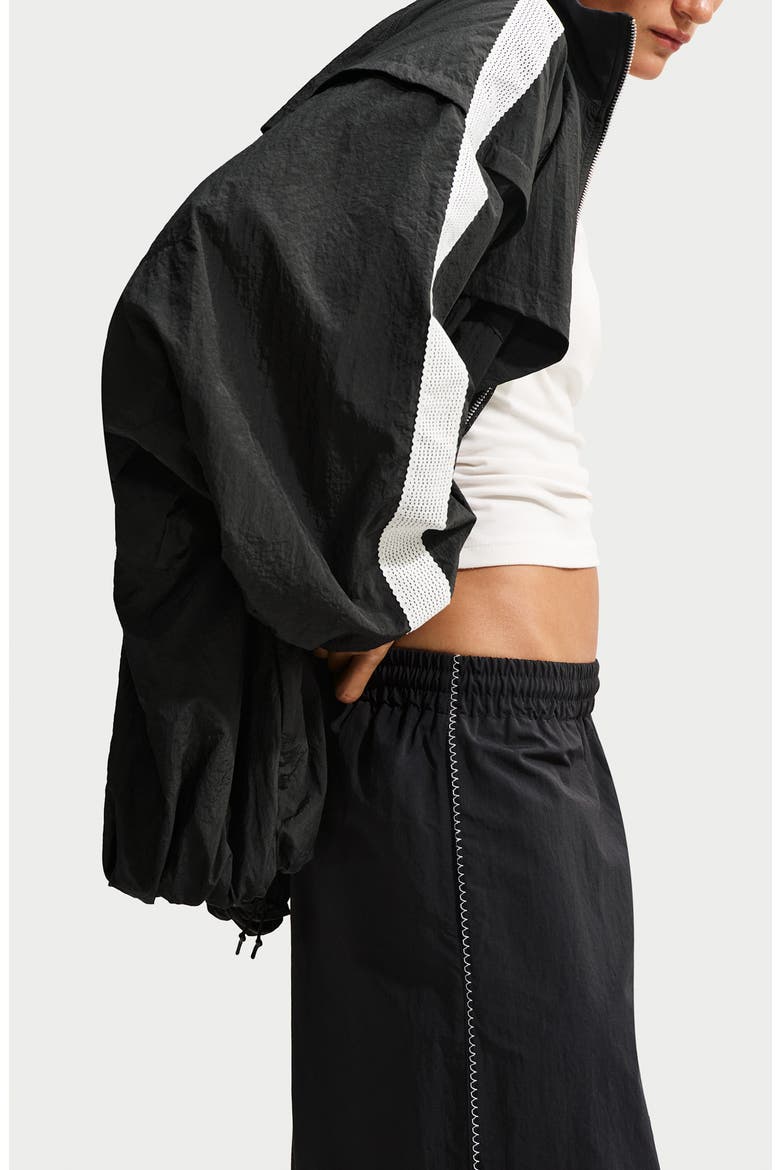 Elastic Waist Full Length Pants, Alternate, color, BLACK/ WHITE