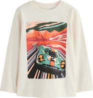 NEXT Kids' Race Car Long Sleeve Cotton Graphic T-Shirt