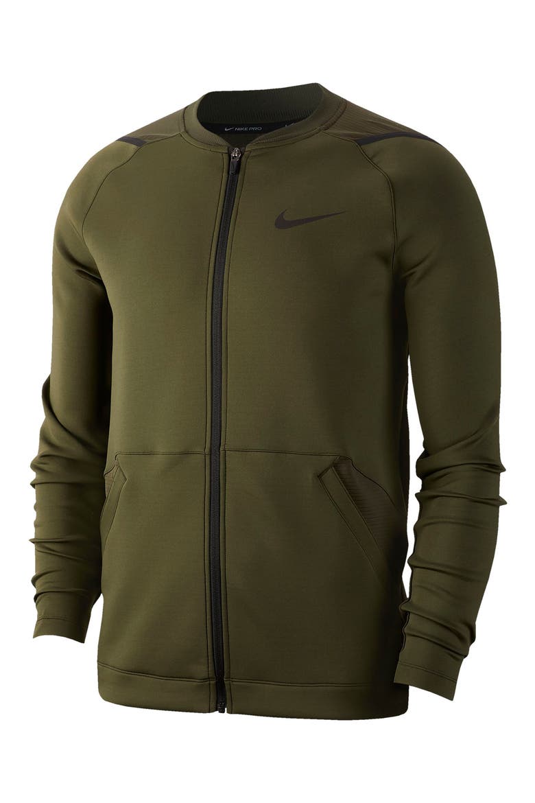 Pro Dri-FIT Zip Fleece Jacket, Alternate, color, SEQUOIA/ SEQUOIA