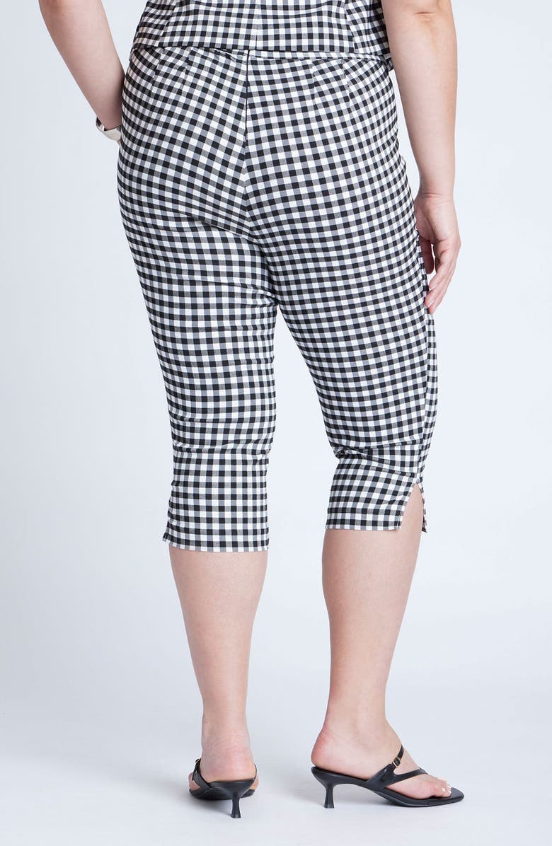 ELOQUII Gingham Capri Pants, Alternate, color, 