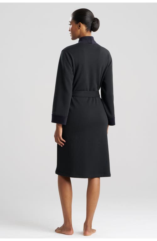 Natori Edit Nova Brushed Knit Dream Robe In Black