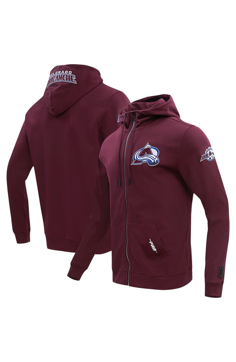 PRO STANDARD Men's Pro Standard Burgundy Colorado Avalanche Classic Chenille Full-Zip Hoodie Jacket, Main, color, 