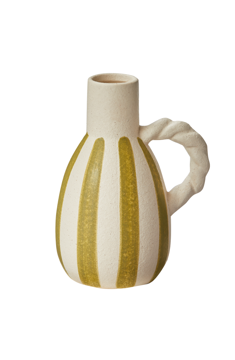 tag Small Green Stripe Decorative Vase for Everyday Home Decor, Main, color, Green