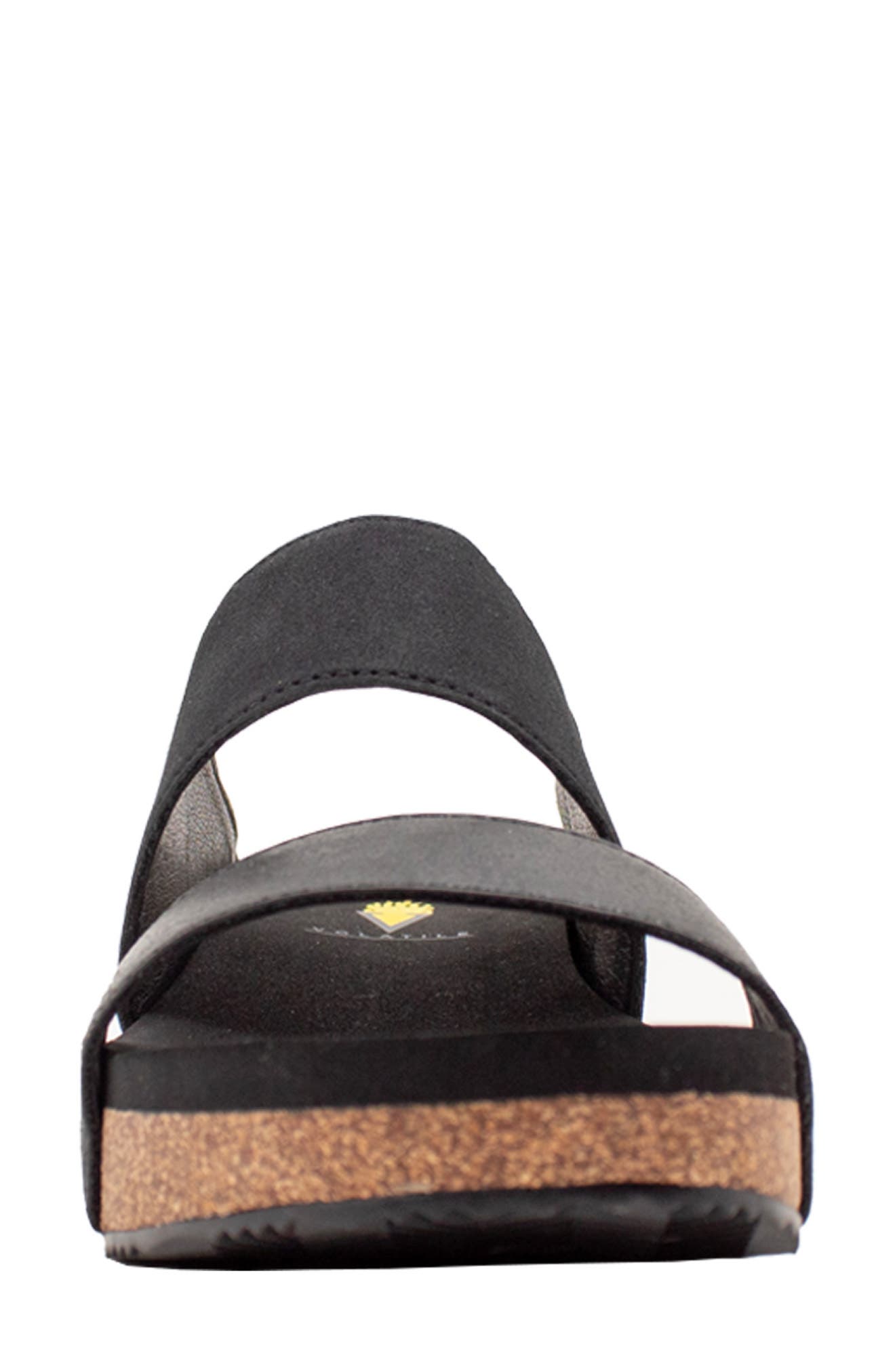 Volatile Campfire Two-Strap Sandal, Alternate, color, Black