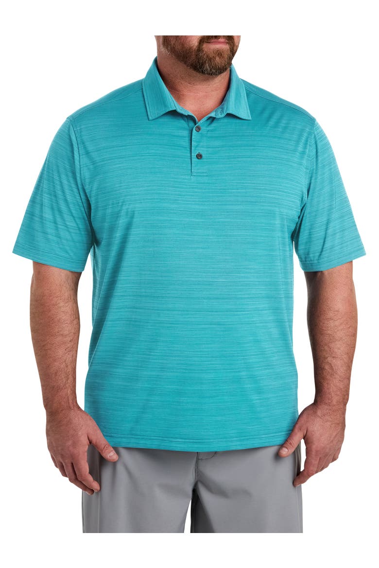 Big & Tall Performance Space-Dyed Polo Shirt, Main, color, ESCAPE BLUE